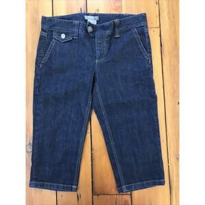 Ann Taylor Petites Modern Fit Dark Skimmer Jean Clamdiggers Shorts Capris 4P 31"